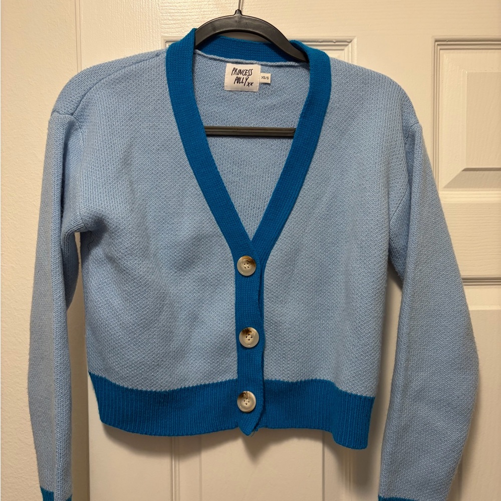 Princess Polly Two-Tone Blue Cardigan